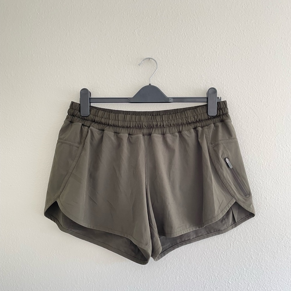 Lululemon Athletica Sage Green Tracker Shorts